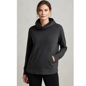 NWT H by HALSTON Studio Long Sleeve Hoodie Pullover